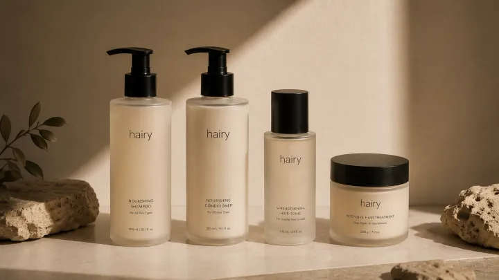 Botol produk treatment premium untuk kategori hair care